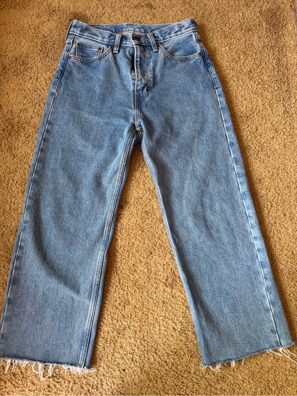 Levi’s Black Tag Women’s Baggy-Leg Blue Denim Jeans Size 28